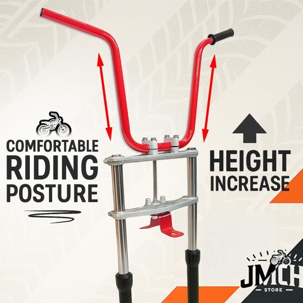 Raised Handlebar & kickstand FRONT FORK SUSPENSION KIT FOR Coleman CT200U BT200X CT200UEX 196cc Hisun 200-3 200-7, Axis M200 Mini bike (MIX) - Image 4