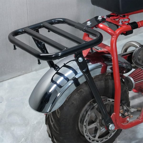 2 Universal Mini bike Chrome Fender for Monster Mega Moto MMB80 Baja DB30, Coleman CT100U CC100X RB100 105cc; Mudguard for FPR GMB100 Motovox MBX10, Mototec Mini Bike parts - Image 4