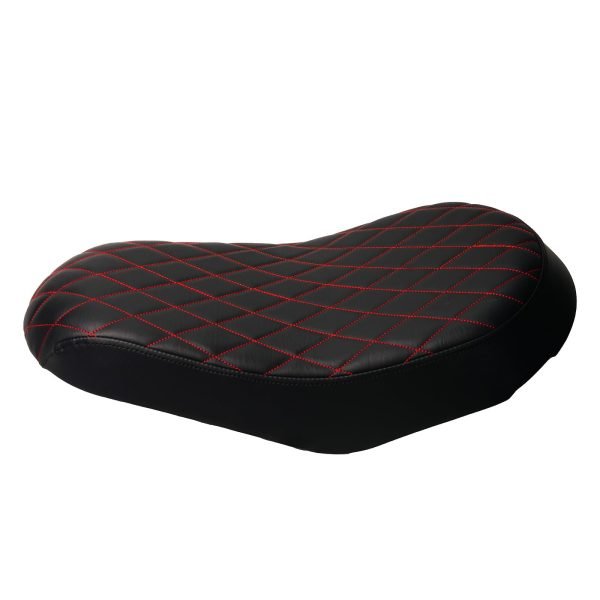 Red Diamond Stitch Retro Mini bike Seat for Coleman B200 B200RS B200RSV - Image 4