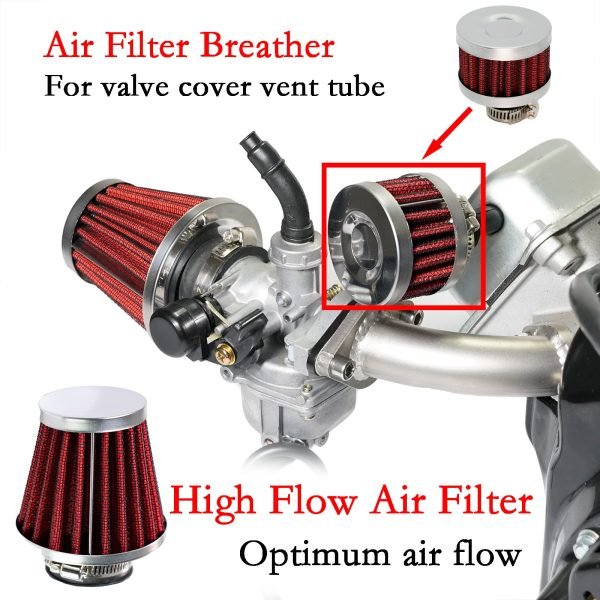 Stage 2 Performance Mainfold Kit for Predator 79cc 3HP Engine, Coleman CT100U CC100X 98cc, Massimo MB100 Mini Bike, Slide Carb Adapter 154F 3.0 hp Engine Parts, Red - Image 4