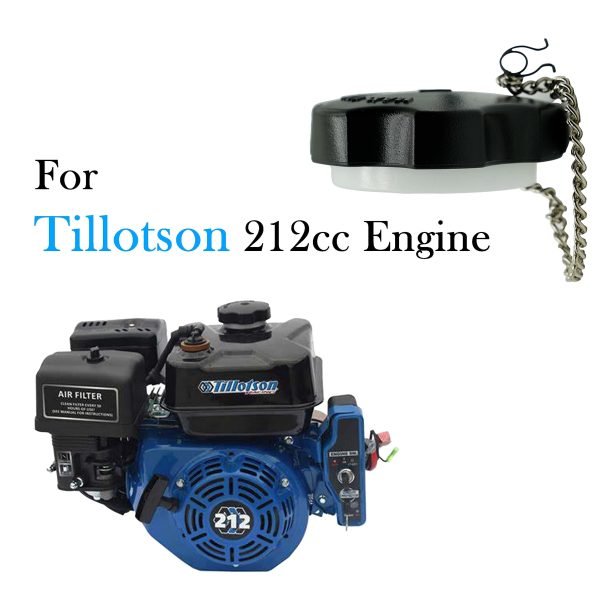 Gas Fuel Tank Cap w/Chain For Predator 224 Max Performance 6.6HP Engine, Predator 420cc Pressure Washer, DuroMax Generator XP5500E Gas Tank, Powerhorse Tillotson 212cc Ducar 212 Engine - Image 4