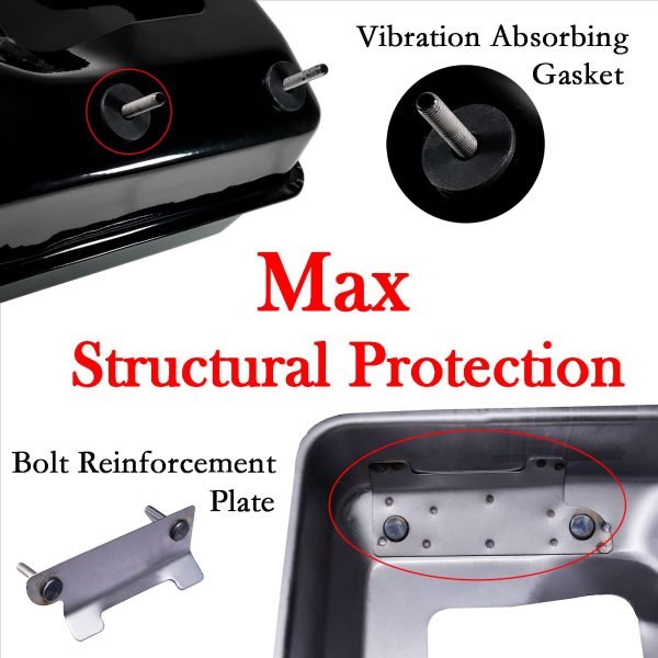 1 Gallon Gas Fuel Tank W/ Fuel Gauge & Petcock for Predator 212 Hemi Engine, Coleman CT200U BT200X 196cc Mini bike, Baja warrior MB200, 200cc Go kart Parts, Honda GX160 GX200 Motor - Image 4