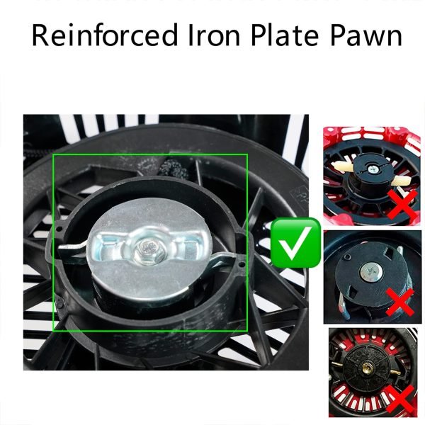 Pull Start Recoil Starter Assembly for Generac 389cc 420cc GP5500 GP 5500 GP6500 GP7500E GP8000E, Pull Cord Rope for 439cc 459cc XT8000 XT8500 XT9200 0J0813AST15 0J0813ASRV 0J08073SRV - Image 4