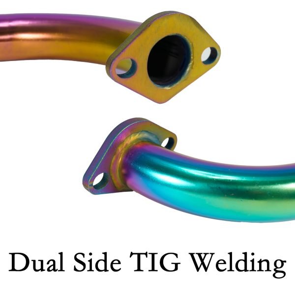 Header Pipe for Coleman BT200X CT200U EX KT196 196cc Mini Bike Go Kart Predator 212 224 Honda GX160 GX200 Clone Engine Baja Warrior MB200 Performance Parts (Rainbow) - Image 5