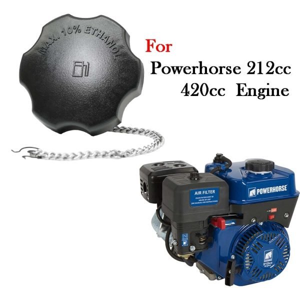 Gas Fuel Tank Cap w/Chain For Predator 224 Max Performance 6.6HP Engine, Predator 420cc Pressure Washer, DuroMax Generator XP5500E Gas Tank, Powerhorse Tillotson 212cc Ducar 212 Engine - Image 5