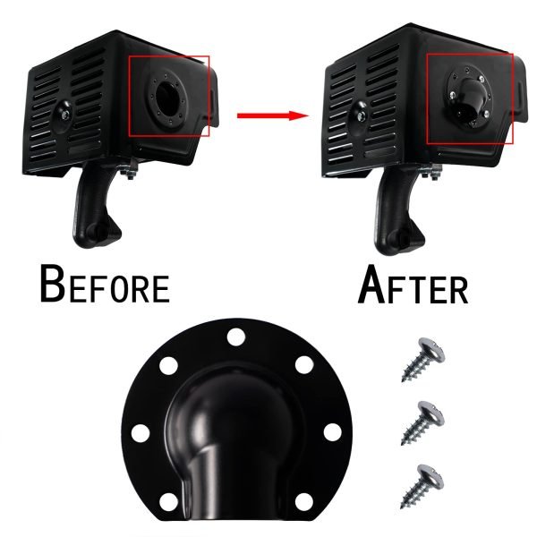 Upgraded Stock Muffler Exhaust Deflector For Predator 420cc 459cc 13 hp, Honda GX390 389cc 11.7hp, DuroMax Gasoline Engine Motor, GX240 GX270 GX340, 18331-ZE3-811, Black Muffler diverter - Image 5