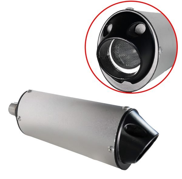 Performance Long Exhuast Pipe Muffler for Coleman BT200X CT200U EX KT196 196 Mini Bike Go Kart Predator 212 224 Honda GX160 Clone Engine Baja Warrior MB200 Parts (Silver) - Image 6