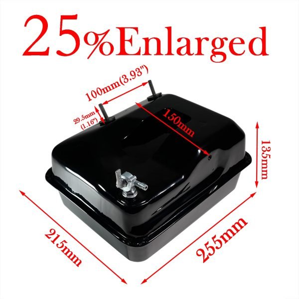 1 Gallon Gas Fuel Tank W/ Fuel Gauge & Petcock for Predator 212 Hemi Engine, Coleman CT200U BT200X 196cc Mini bike, Baja warrior MB200, 200cc Go kart Parts, Honda GX160 GX200 Motor - Image 6