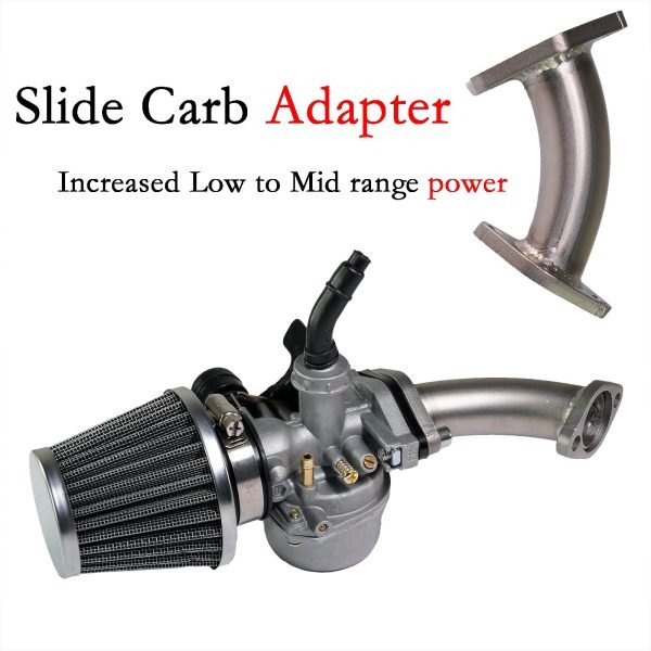 Stage 2 Kit Curved Manifold Racing Performance Slide intake pipe Carb for lifan 79cc 105cc Engine, Phatmoto Gas Bike, Monster Mega Moto MM80, for Coleman B100 Motovox MBX10 Baja DB30 Mini Bike - Image 7