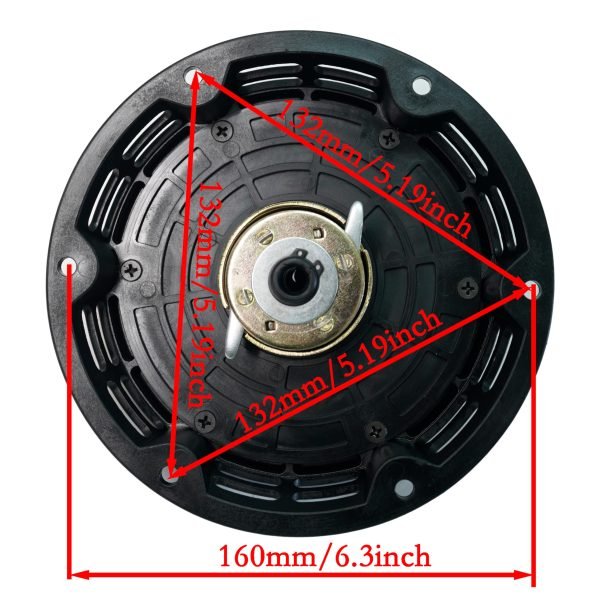 Easy Quick Hand Fast Crank Start Recoil Starter Assembly for Predator 212 Coleman B200R CT200U 200cc Mini Bike, KT196 Go Kart Pull Cord Start 196 Hisun Engine (Black) - Image 7