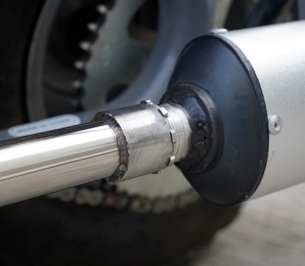 Performance Long Exhuast Pipe Muffler for Coleman BT200X CT200U EX KT196 196 Mini Bike Go Kart Predator 212 224 Honda GX160 Clone Engine Baja Warrior MB200 Parts (Silver) - Image 7