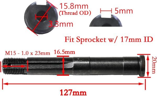 Mini bike Jackshaft Assembly Kit w/Chain Tensioner for Coleman CT200U BT200X CT200U-EX BT200X-G BT200X-O CT200U-EXR, Axis M200196cc Hisun 200cc Mini Bike - Image 7