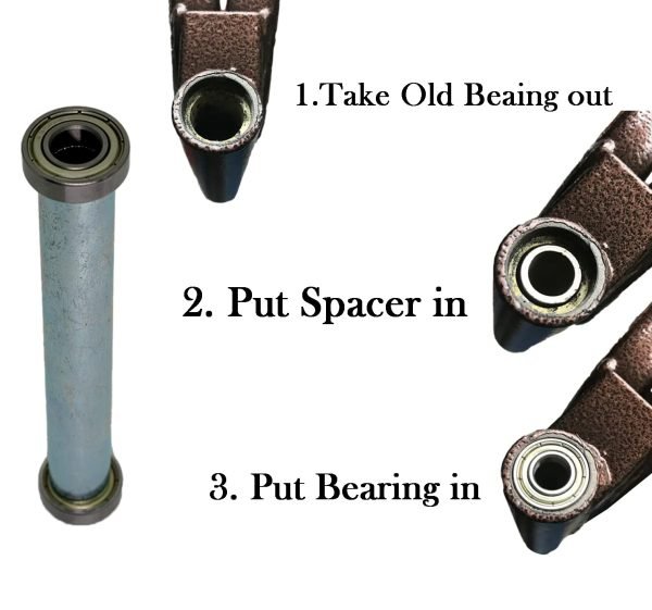 Steering Bearings & Spacer/Bushing Kit for Coleman BT200X CT200U CT200UEX 196CC, CT100U CC100X 98CC Mini Bike, 6900Z(2 Bearing & 1 Spacer) - Image 7