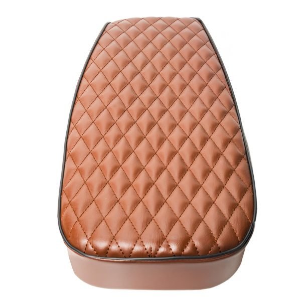 Brown Diamond Stitch Retro Upgraded 17'' Seat Cover for Coleman BT200X Mini Bike 196cc, Hisun 200-7 for Viper 200cc Trail Bike Cushion Replacement Parts - Image 7