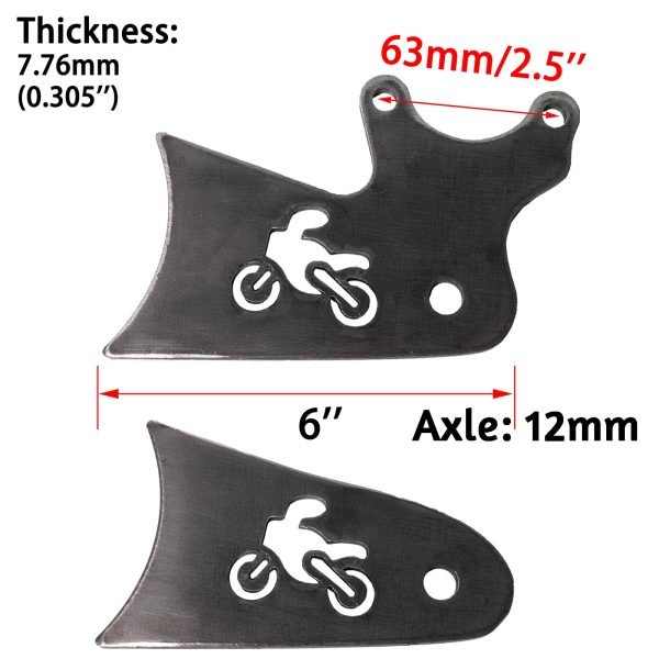 6'' Mini bike Stretch Extension Tabs for for FRP GMB100 Motovox MBX10, Monster Mega moto MM80 MMB80, Realtree RT100, Colmena RB100 (Motovox/MM80, 6 inch) - Image 7