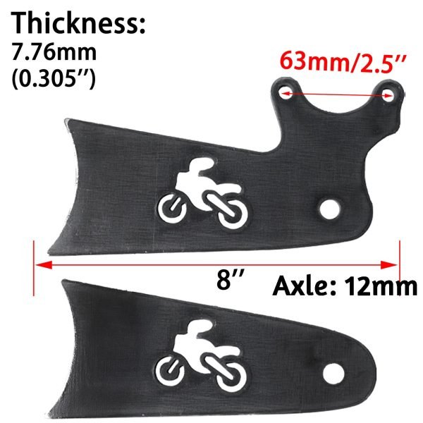 8'' Mini bike Stretch Extension Tabs for FRP GMB100 Motovox MBX10, Monster Mega moto MM80 MMB80, Realtree RT100, Colmena RB100 (Motovox/MM80, 8 inch) - Image 7