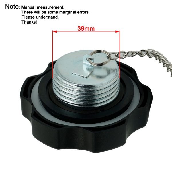 Threaded Vented Gas cap w/chain for MTD snow blower, Predator 212 Engine, Coleman SK100 Go kart, Screw on Gas Cap for Honda GX200 GX390, Massimo Small engine fuel tank cap - Image 7