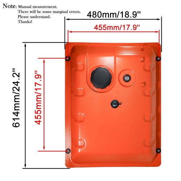 OEM Metal Generator Gas Fuel Tank for Generac GP5500 GP6500 RS5500 RS7000E GP7500E RS8000E XT8000E XT8500EFI, 0H7510A / 0H75100SRV 5500w 6500 6500w 7500 389cc OHV Portable Generator, Orange - Image 7