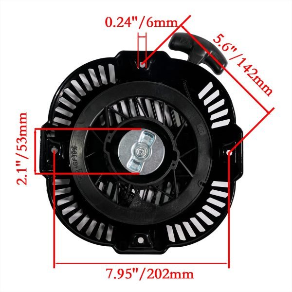 Pull Start Recoil Starter Assembly for Generac 389cc 420cc GP5500 GP 5500 GP6500 GP7500E GP8000E, Pull Cord Rope for 439cc 459cc XT8000 XT8500 XT9200 0J0813AST15 0J0813ASRV 0J08073SRV - Image 7