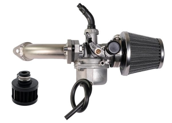 Stage 2 Kit Curved Manifold Racing Performance Slide intake pipe Carb for lifan 79cc 105cc Engine, Phatmoto Gas Bike, Monster Mega Moto MM80, for Coleman B100 Motovox MBX10 Baja DB30 Mini Bike - Image 8