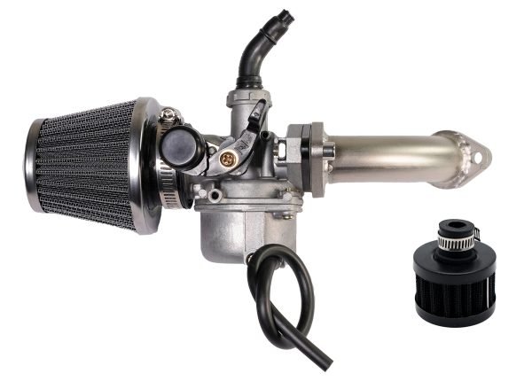 Stage 2 Performance Mainfold Kit for Predator 79cc 3HP Engine, Coleman CT100U CC100X 98cc, Massimo MB100 Mini Bike, Slide Carb Adapter 154F 3.0hp Engine Parts, Black - Image 8