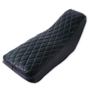 Green Diamond Stitch Retro Mini Bike Seat Cover for Motovox MBX10, for Mototec 105cc Mini Bike