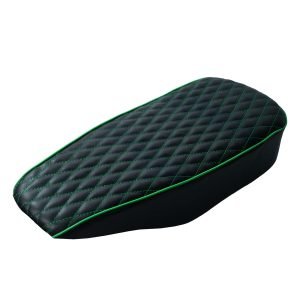 Green Diamond Stitch Retro Upgraded 17'' Seat Cover for Coleman BT200X Mini Bike 196cc, Hisun 200-7 for Viper 200cc Trail Bike Cushion Replacement Parts