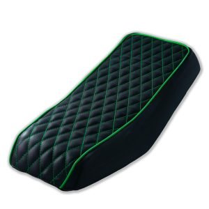 Green Diamond Stitch Retro Mini bike Seat Cover for Monster Mega Moto MMB80 80cc MMB105 105cc, For Coleman Realtree RB100 RT100 Mini Bike Cushion Replacement parts