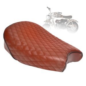 Brown Diamond Stitch Retro Upgraded 15'' Seat for Coleman ct200uex Mini bike 196cc, Hisun ct200u-ex 200cc Trail bike Cushion Replacement parts