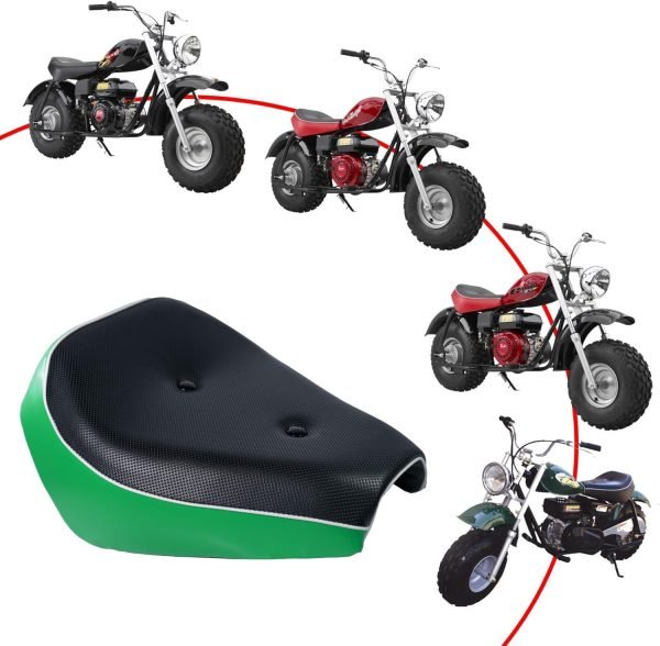 Upgraded Green Mini Bike 15'' Seat for Baja Warrior WR65, Mini Baja, Baja heat, Baja Carbon 6.5 196cc HT65 MB165 Trail bike Cushion Replacement parts - Image 2