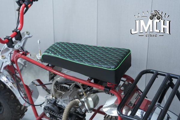 Green Diamond Stitch Seat Cover for Coleman ct200u Mini Bike 196cc Baja DB30, Hisun ct200u 196cc 200cc Trail Bike Cushion Replacement Parts - Image 2