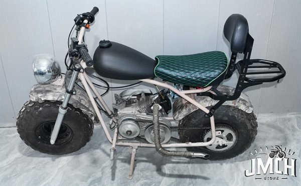 Green Diamond Stitch Retro Seat Cover for Coleman ct200uex Mini Bike 196cc, Hisun ct200u-ex 200cc Trail Bike Cushion Replacement Parts - Image 2
