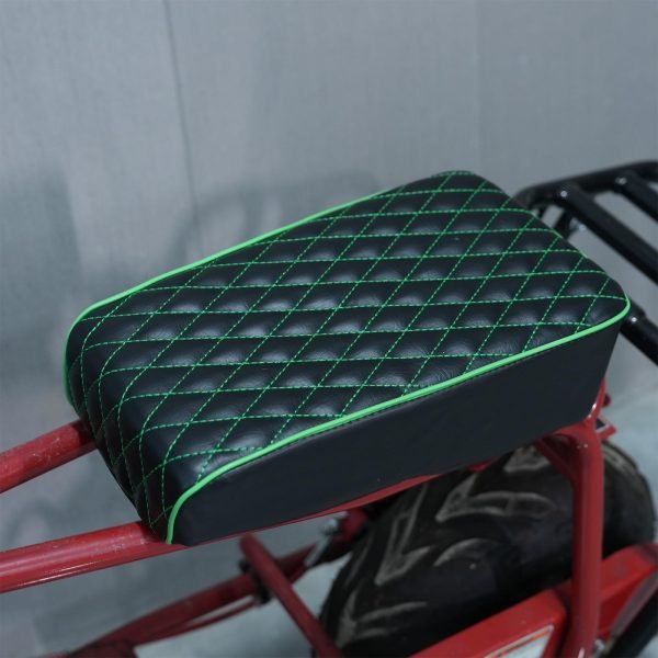 Mini Bike Green Diamond Stitch Retro Upgraded seat Cover (CT100U) - Image 2