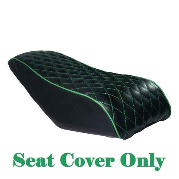 Green Diamond Stitch Retro Seat Cover for Coleman CC100X Mini Bike 98cc, Baja DB30 Hisun 100CC Kids Trail Bike Cushion Replacement Parts - Image 3