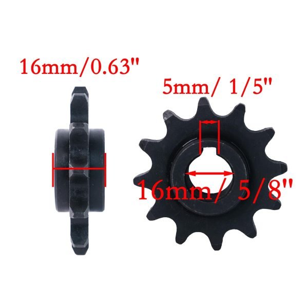 420 12T Sprocket & Spacer kit with 5/8 Inch Bore for 20 30 Torque Converter CVT for Coleman KT196 CT200U BT200X CT200UEX Mini Bike Go Kart (#40 41 420 Chain 12T) - Image 5