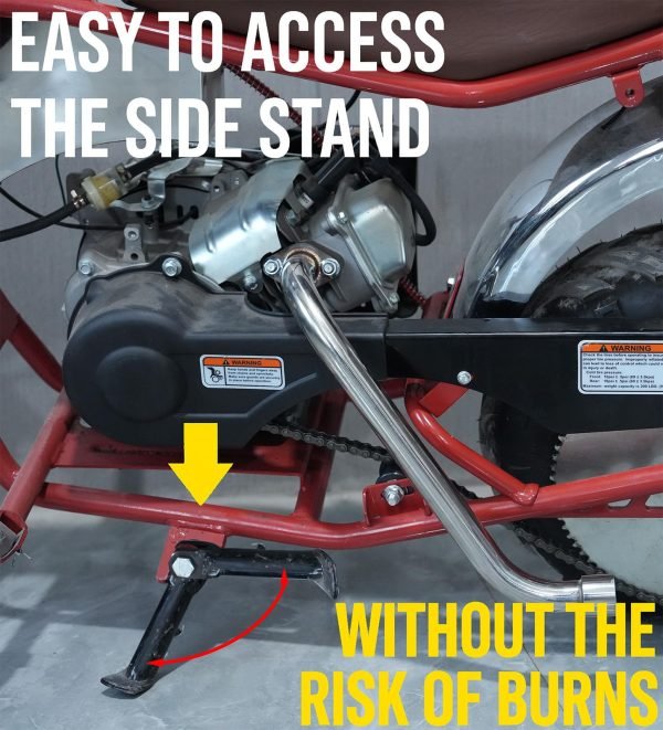 Left Tilt long pipe for Coleman CT100U CC100X 98cc, For FRP GMB100 Mini Bike Predator 79cc 3HP Engine, Massimo MB100 79cc Mini Bike, 154F 3.0 hp Engine Parts (w/Thread) - Image 6