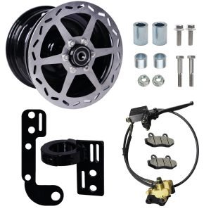 Front Rim Disc Hydraulic Brake Kit For Mega Moto 80 Suspension,For FRP GMB100 GPS Suspension, Baja DB30 Coleman B100 Motovox MBX10, 6 inch Mini Bike Front Brake